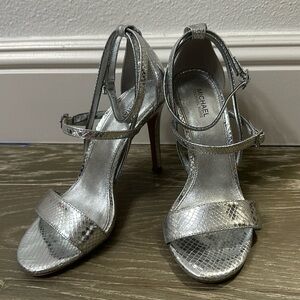 Michael kors silver heels